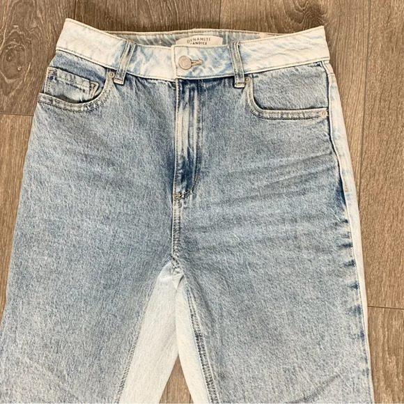 Dynamite Candice Two tone Boot cut Jeans High Rise Waist Denim Cotton Blue 25 - Picture 7 of 15